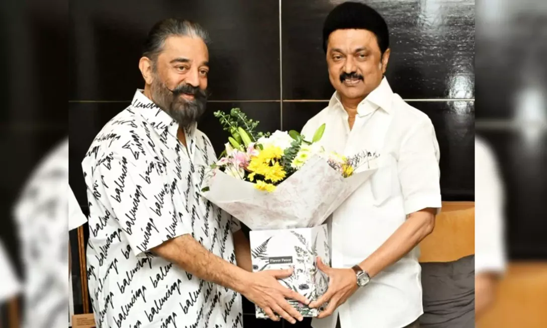 Chief Minister MK Stalin congratulates MNC President Kamal Haasan