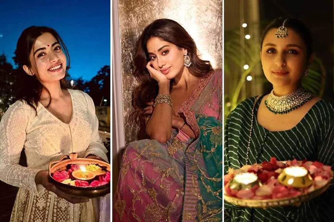 Bhool Bhulaiyaa 3 | Rashmika Mandanna, Janhvi Kapoor, Parineeti Chopra,  Varun Dhawan celebrate Diwali