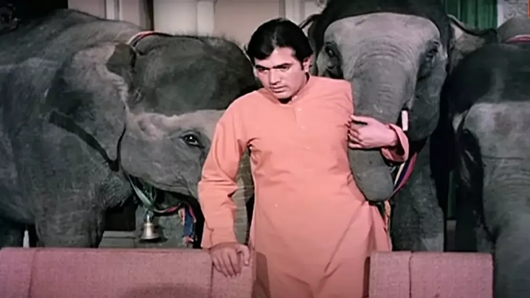 Rajesh Khanna and his elephants