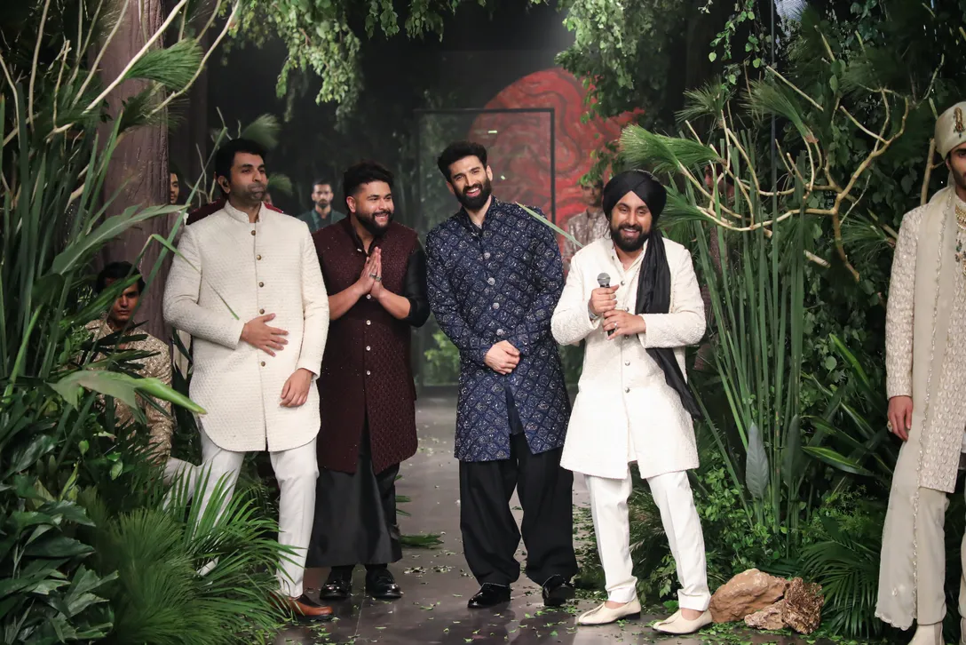Singer & Composer Akshay Raheja, Kunal Rawal, Aditya Roy Kapoor and Singer & Composer IP Singh at Kunal Rawal's India Couture Week show 2024JPG