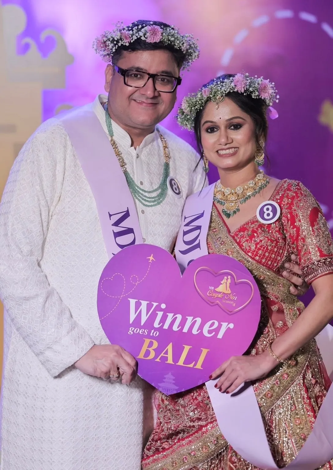 Navneet & Nidhi Mimani Winner of MDJ Couple No.1 (Season 4) presented by Mahabir Danwar Jewellers held at Fairfield by Marriott, Kolkata_4