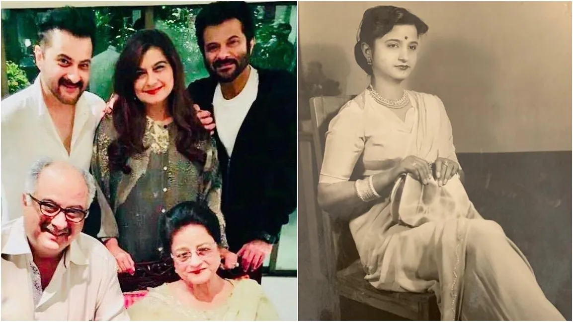 Anil, Sanjay and Boney Kapoor mother