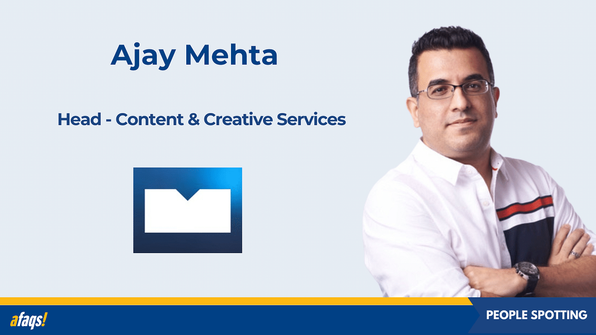 GroupM Elevates Ajay Mehta To Head Content And Creative Services