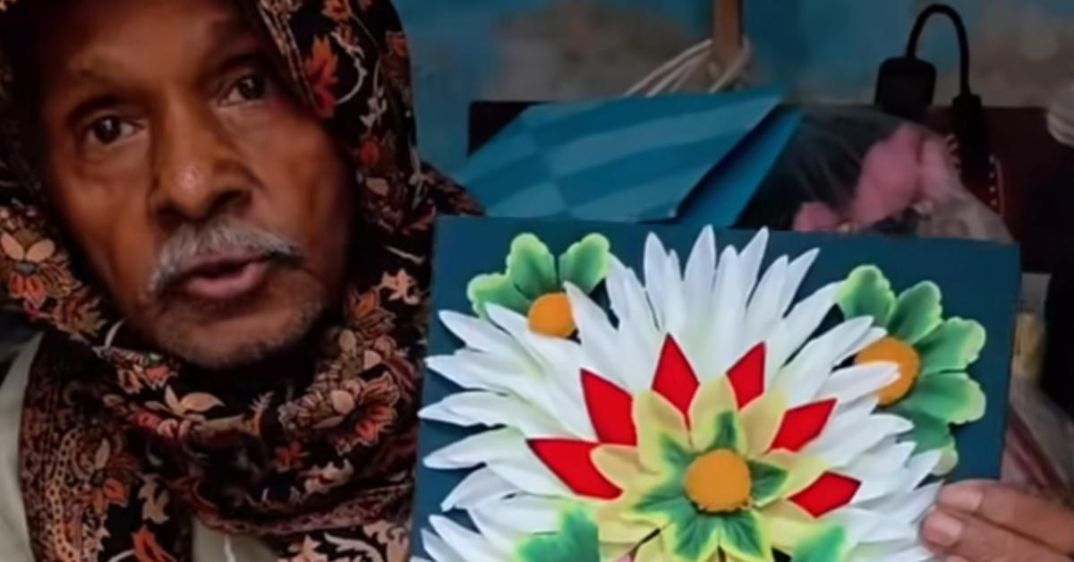 Meet Rajkumar, the 75-YO Varanasi Artist Revamping Trash Into Sustainable Art