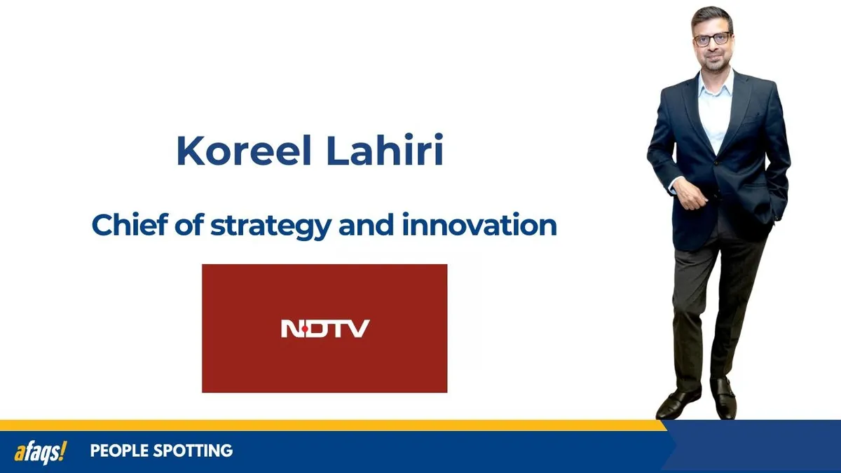afaqs.com - afaqs! news bureau - Koreel Lahiri joins NDTV as chief of strategy and innovation