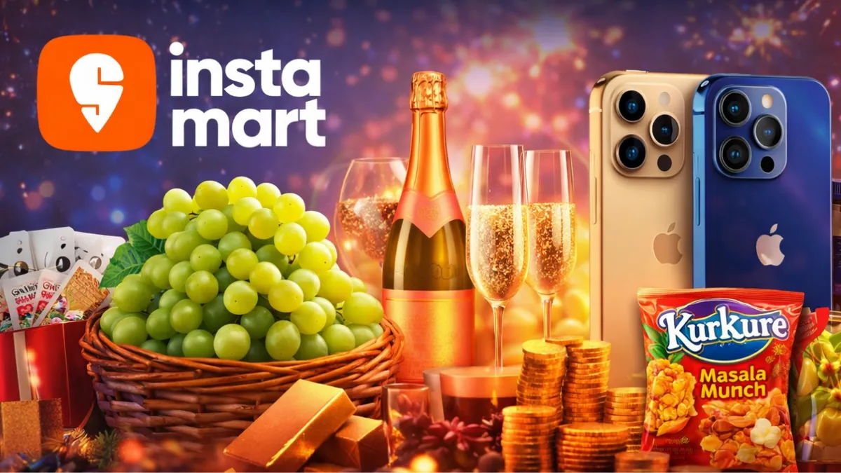 afaqs.com - afaqs! news bureau - 12 Grapes, 2 iPhones, 108 Packs of Kurkure: Instamart's NYE rush explained