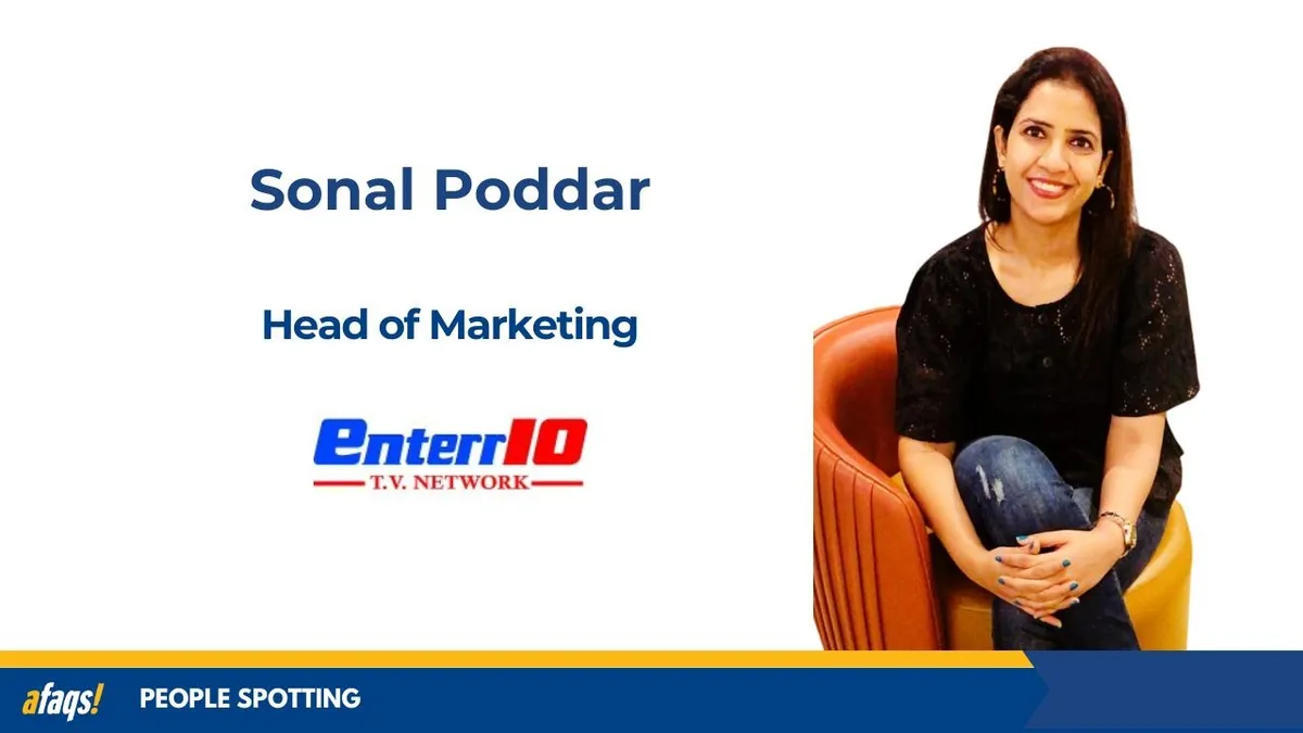afaqs.com - afaqs! news bureau - Sonal Poddar joins Enterr10 Television as head of marketing
