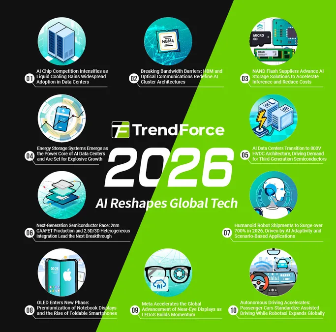 dqindia.com - DQI Bureau - 10 key tech trends that will define industry's evolution in 2026: TrendForce