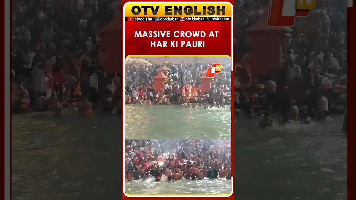 Uttarakhand: Large Crowd Gathers At Har Ki Pauri In Haridwar For Holy Dip On Kartik Purnima