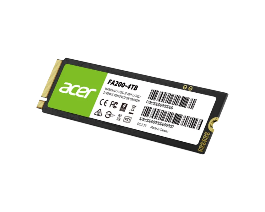 Acer FA200 SSD Offers Up to 4TB Storage for Gamers, Pros