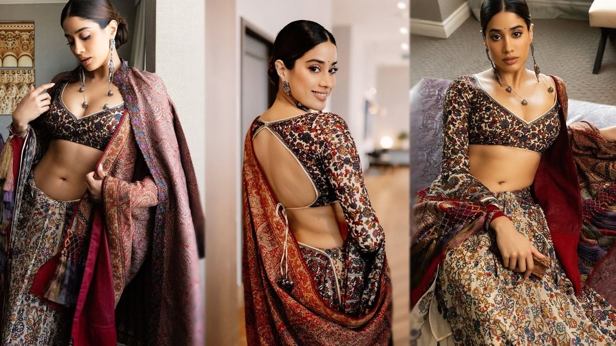 ക്ലാസിക് ലുക്കിൽ ബോൾഡായി ജാൻവി കപൂർ; ചിത്രങ്ങൾ