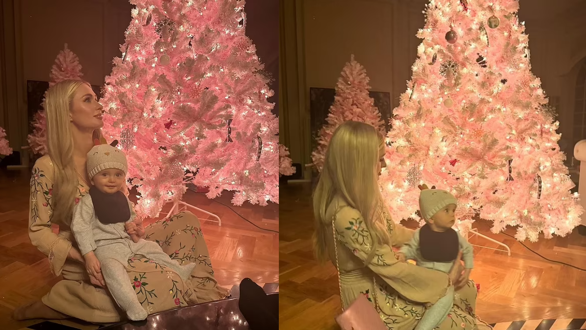 Paris Hilton Shows Off Her Glittering Christmas Tree Collection With a