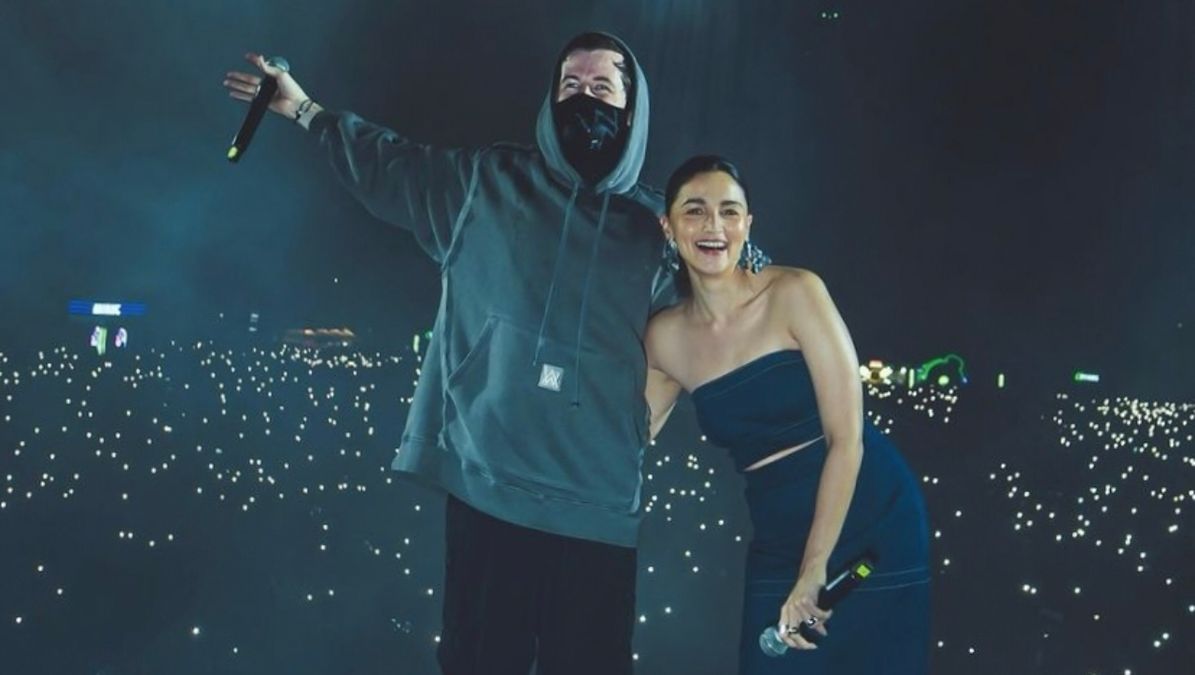 Alia Bhatt walks in at Alan Walker's Concert for Jigra promotions
