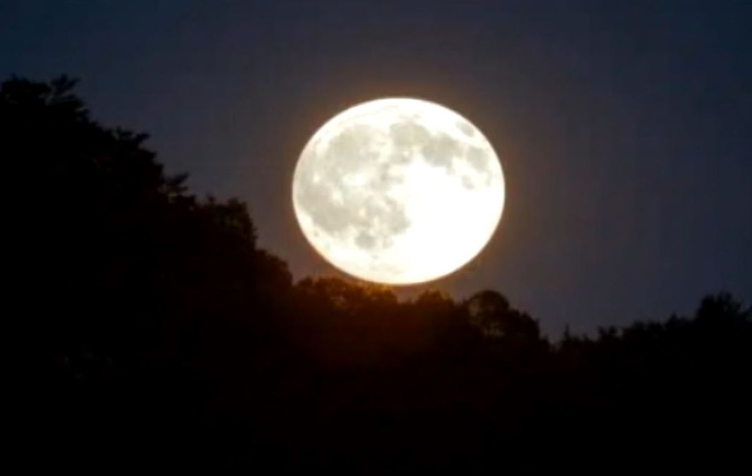 Beaver Supermoon over Odisha night sky
