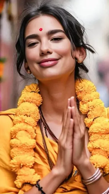 lipaa　9060130 オプションお写真2枚目掲載 From Kashi to Pune: Dua Lipa's Stunning Fashion Tour Across Indian