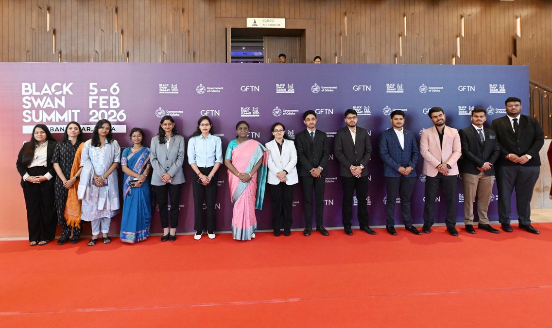 President Murmu graces Black Swan Summit in Odisha capital; praises state govt’s BharatNetra initiative