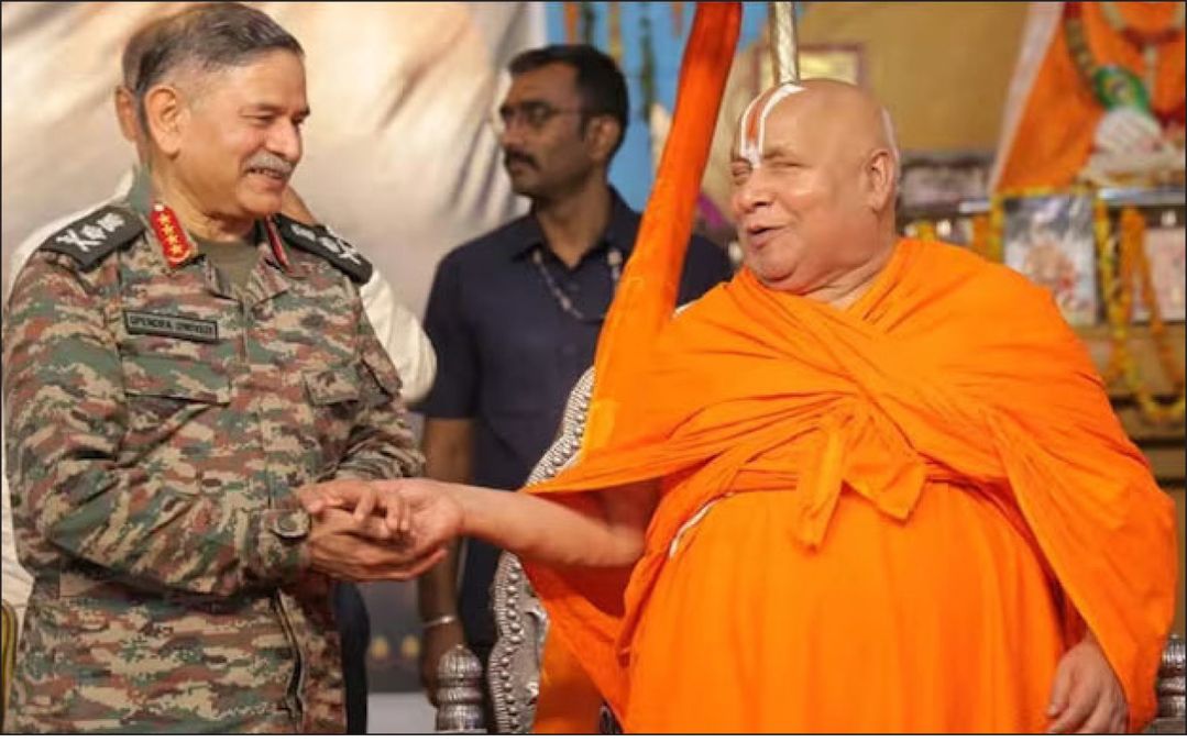 ଆଧ୍ୟାତ୍ମିକ ଗୁରୁଙ୍କୁ ଭେଟିଲେ ସେନାମୁଖ୍ୟ: ପିଓକେକୁ ‘ଗୁରୁ ଦକ୍ଷିଣା’ ରୂପେ ଦିଅ