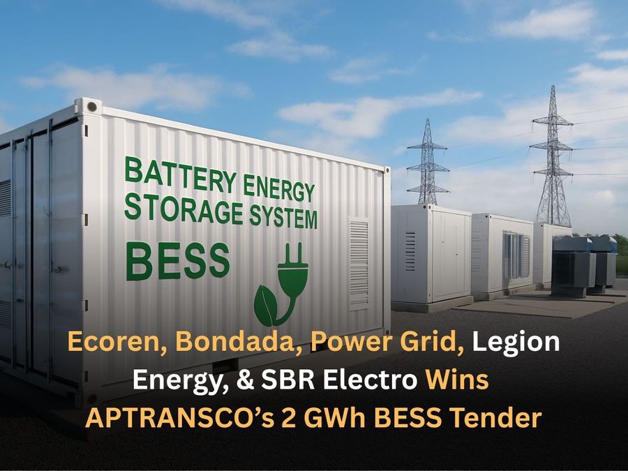 Ecoren, Bondada, Power Grid Among Winners of Andhra Pradesh 2 GWh BESS Tender
