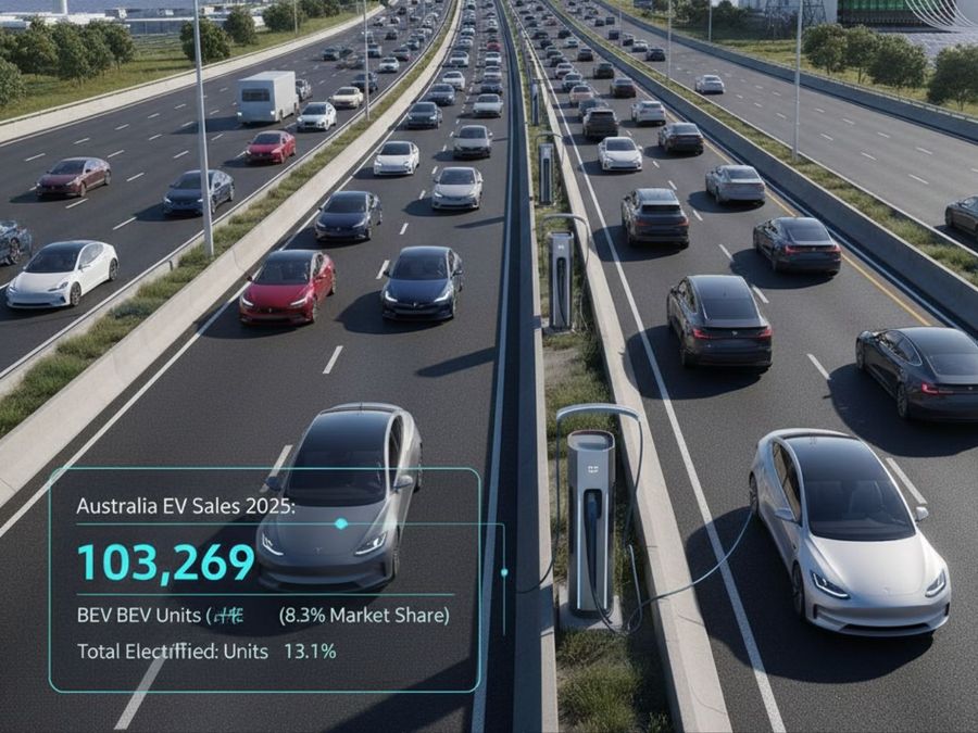 Australia Crosses 100,000 Annual BEV Sales Milestone in 2025