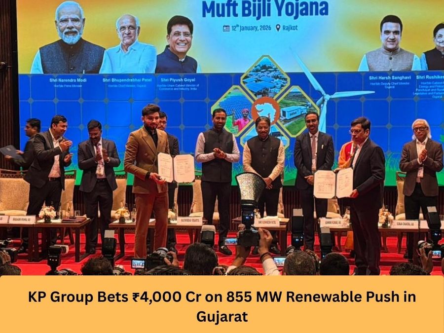 KP Group Bets ₹4,000 Cr On 855 MW Renewable Energy Push in Gujarat