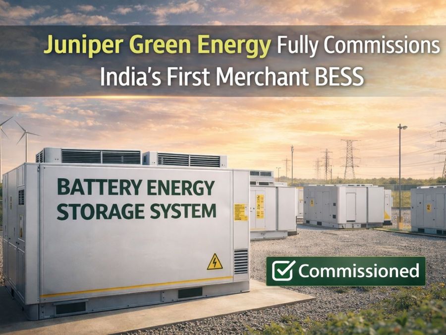 Juniper Green Energy Fully Commissions India’s First Merchant BESS