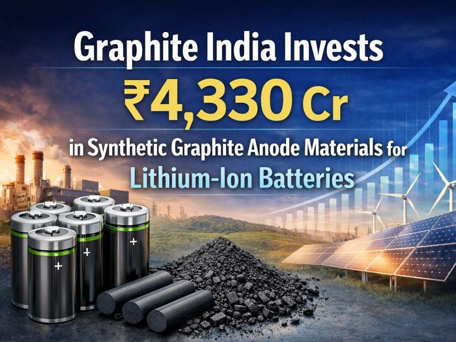 Graphite India Invests ₹4,330 Cr in Synthetic Graphite Anode Materials for Lithium-Ion Batteries