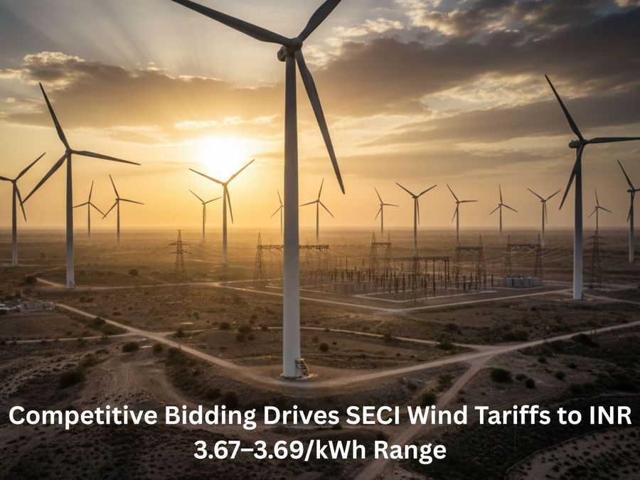 Competitive Bidding Drives SECI Wind Tariffs to INR 3.67–3.69/kWh Range