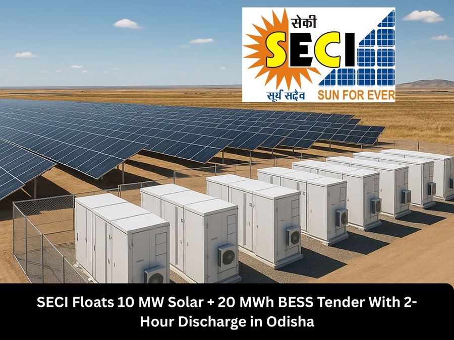 SECI Floats 10 MW Solar + 20 MWh BESS Tender With 2-Hour Discharge in Odisha