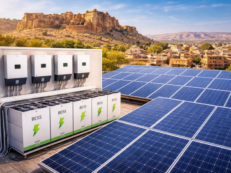 Rajasthan Approves Hybrid Inverters for Rooftop Solar Amid Growing BESS Focus