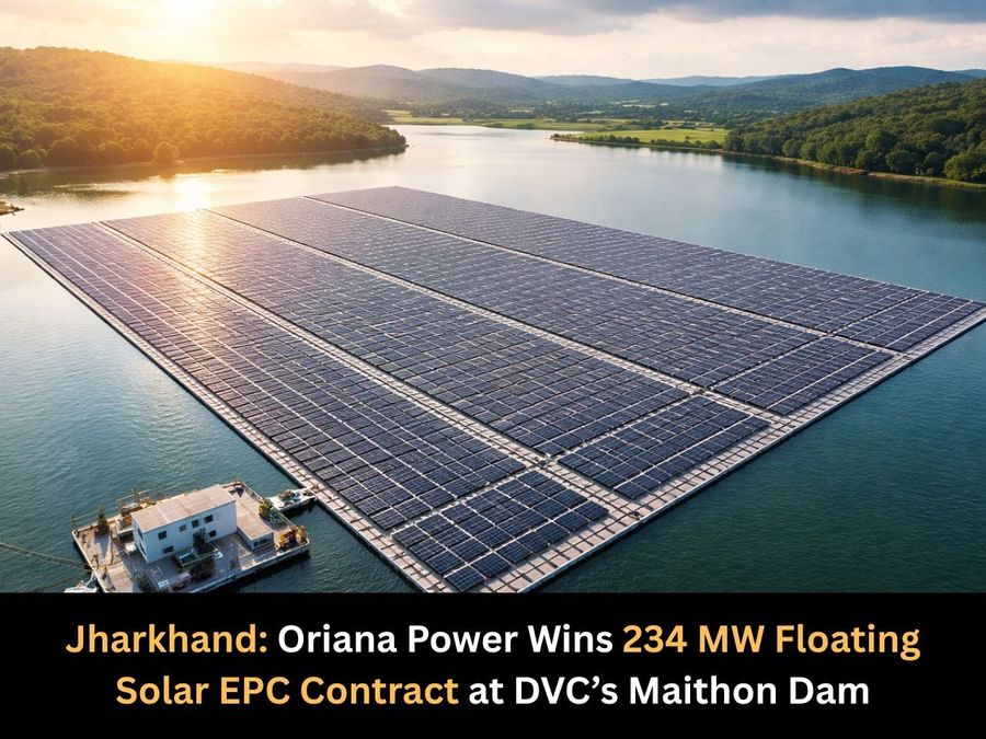Jharkhand: Oriana Power Wins 234 MW Floating Solar EPC Contract at DVC’s Maithon Dam