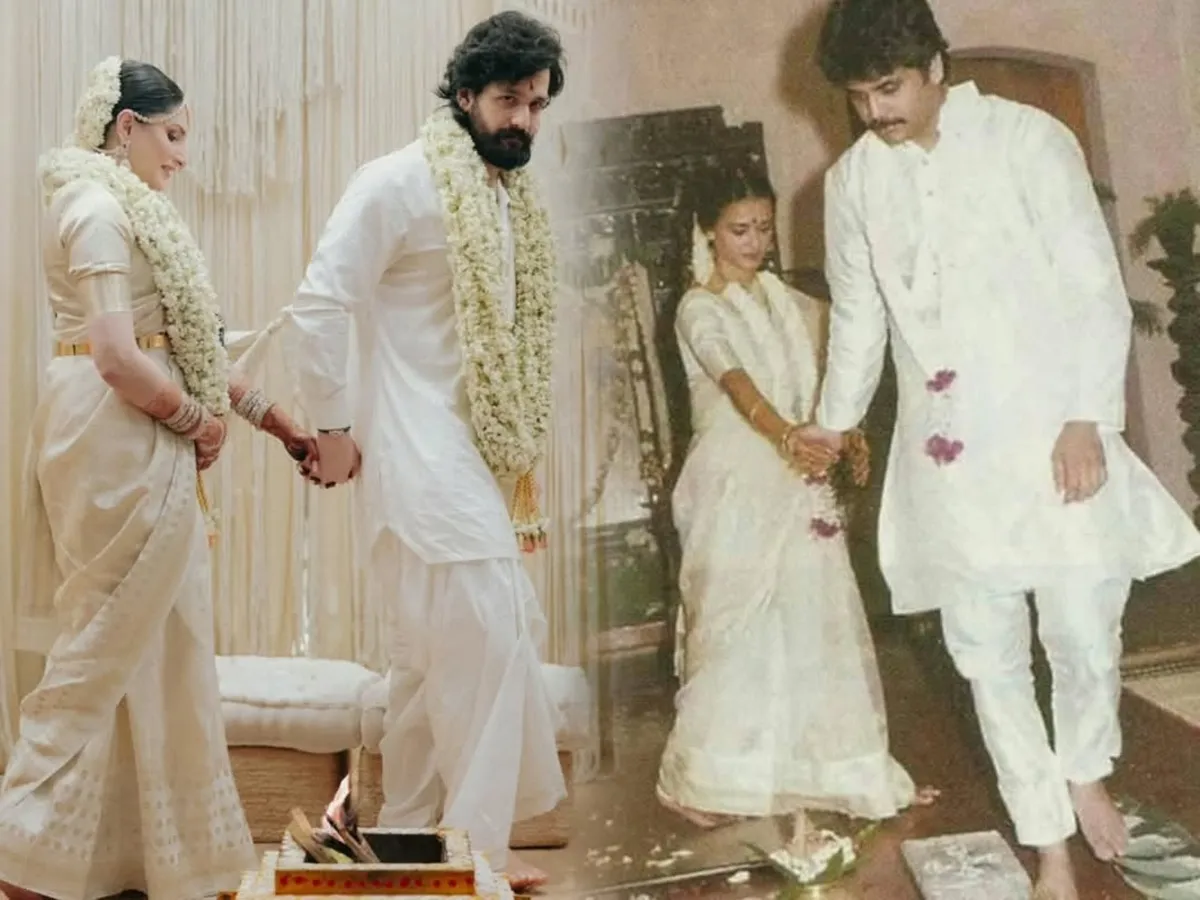 Akhil Akkineni Zainab Ravdjee wedding vs Amala Nagarjuna Wedding pics 