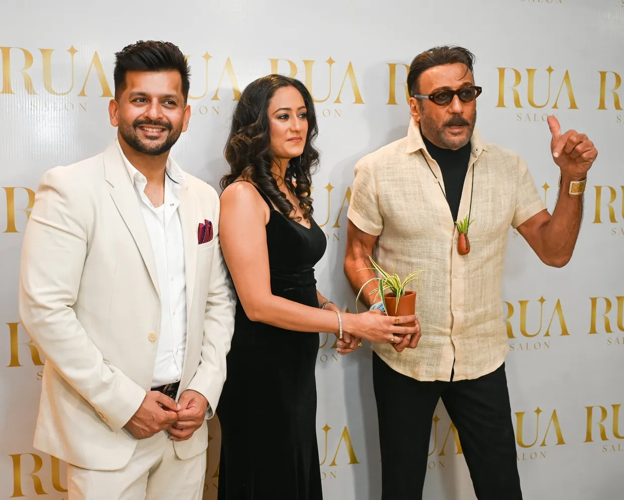 Vishal Gupta Unnati Gupta with Jackie Shroff