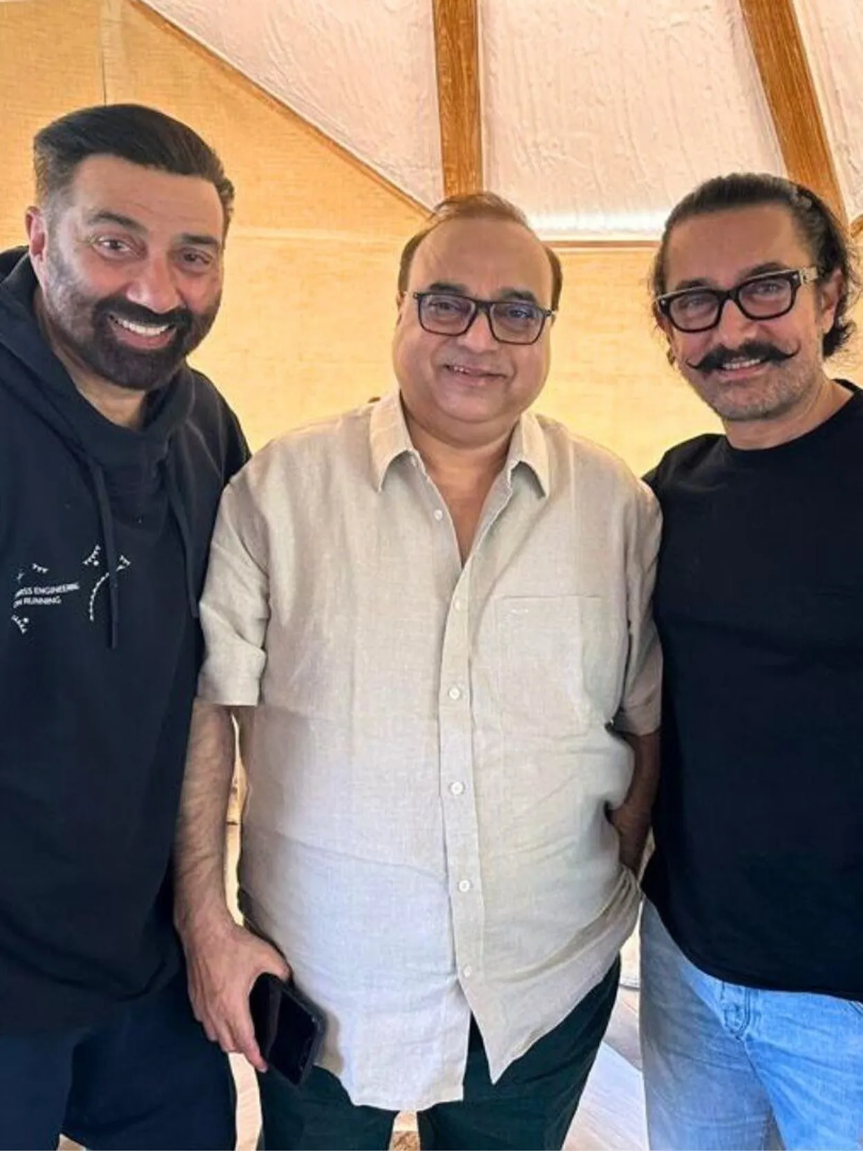 Aamir Khan  Sunny Deol, Rajkumar Santoshi for 'Lahore, 1947' -  India Today