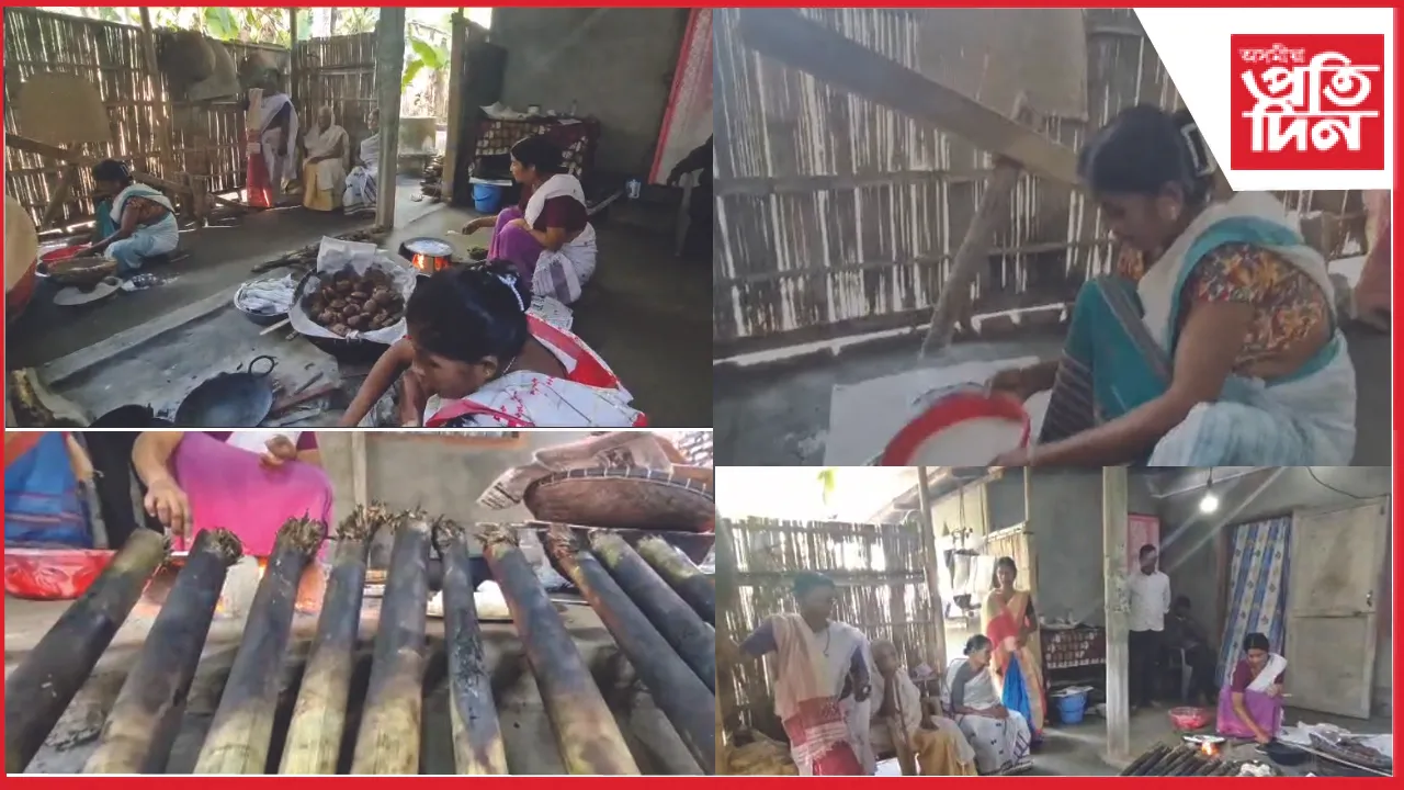 Massive preparations for Magh Bihu in Jamugurihat