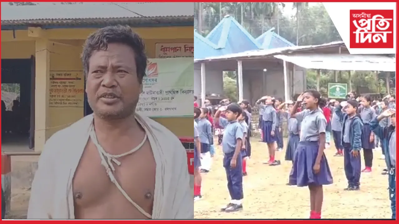 Lack of teachers in schools: A teacher wearing white clothes joins Gunotsav in mother's death