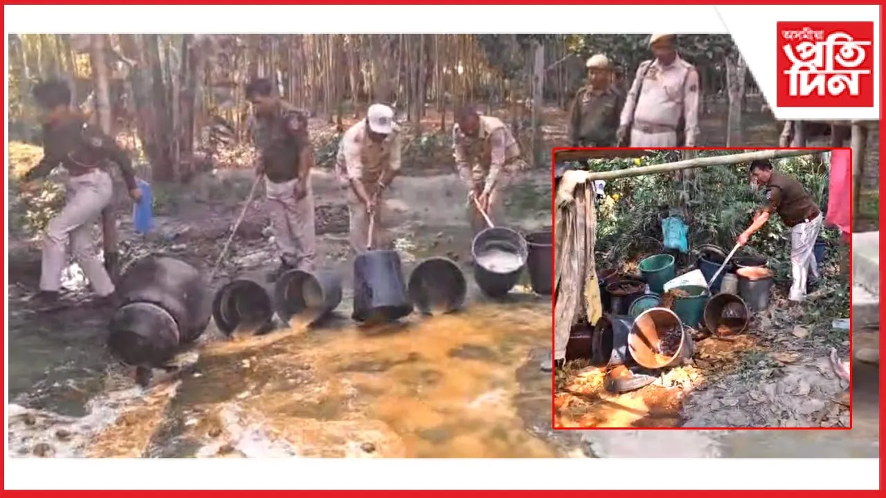 ঢকুৱাখনাত চুলাই ভাটী উচ্ছেদ আবকাৰী বিভাগৰ...