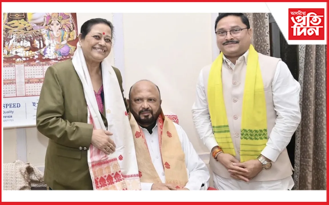 প্ৰাক্তন মুখ্যমন্ত্ৰী প্ৰফুল্ল কুমাৰ মহন্তক সাক্ষাৎ ৰাজ্যিক বিজেপিৰ সভাপতি দিলীপ শইকীয়াৰ