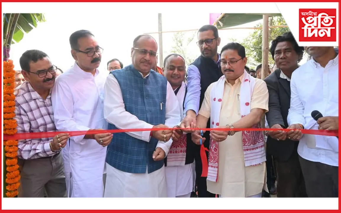 মঙলদৈত আধাৰশিলা আৰু উদ্বোধনী কাৰ্যসূচী সম্পন্ন 