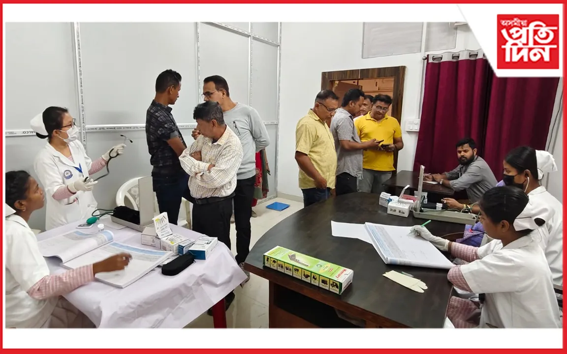 মৰিগাঁও জিলাত স্বাস্থ্য আৰু পৰিয়াল কল্যাণ বিভাগৰ অসংক্ৰামক ৰোগৰ স্বাস্থ্য পৰীক্ষা অভিযান