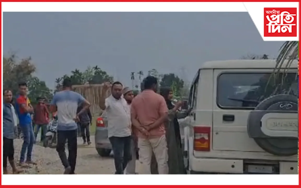 গুদামঘাট মিৰিত টাৱাৰ লাইন নিৰ্মাণৰ বিনিময়ত ক্ষতিপূৰণ নোপোৱাক লৈ উত্তপ্ত পৰিস্থিতি