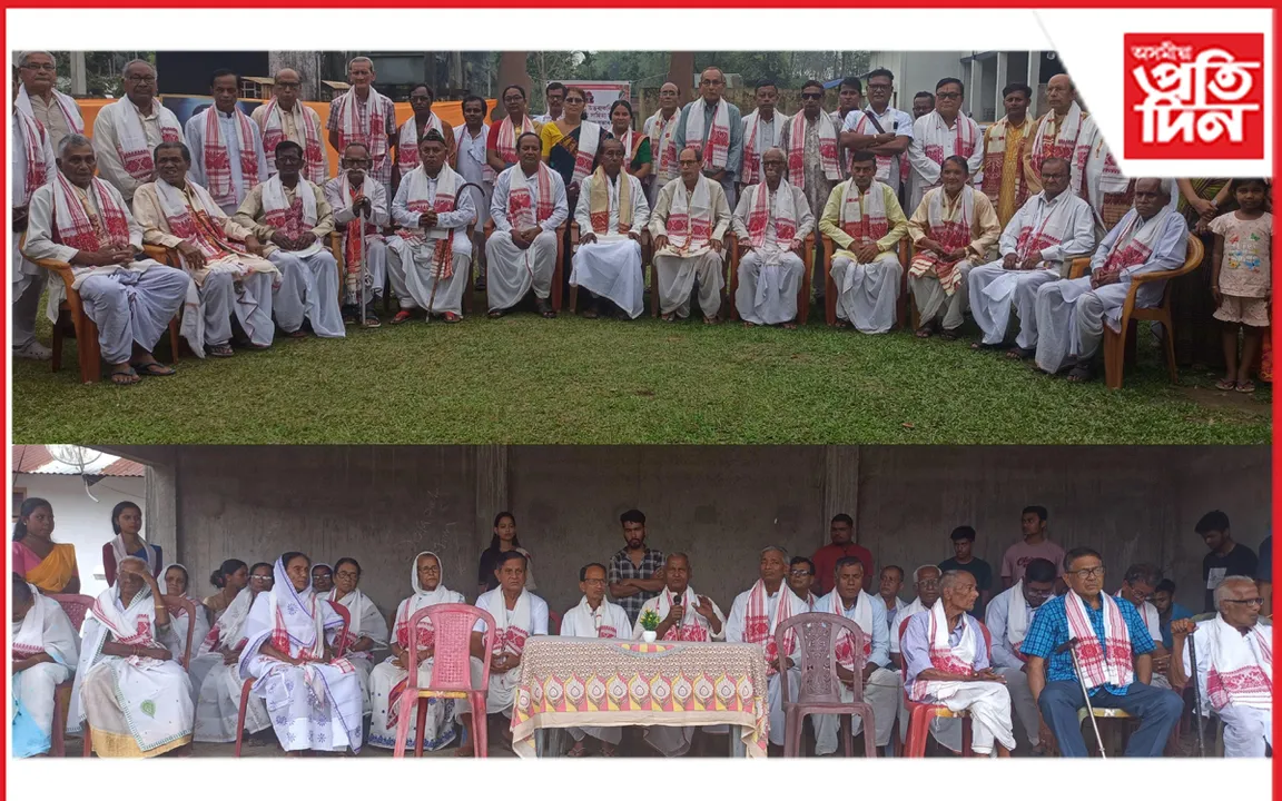 পহিলা ব'হাগত ৰাইডঙীয়াত জ্যেষ্ঠজনক আদৰণি...