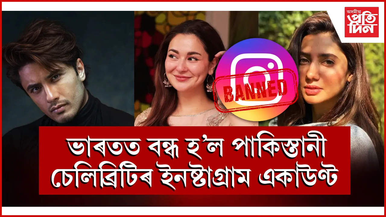 ভাৰতত বন্ধ হ'ল পাকিস্তানী চেলিব্ৰিটিৰ ইনষ্টাগ্ৰাম  একাউণ্ট