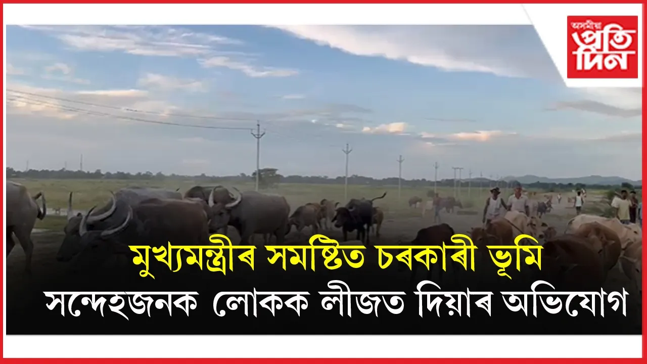 মুখ্যমন্ত্ৰীৰ সমষ্টিত চৰকাৰী ভূমি শাসকীয় দলৰ নেতা, পালিনেতাই সন্দেহজনক লোকক লীজত দিয়াৰ অভিযোগ