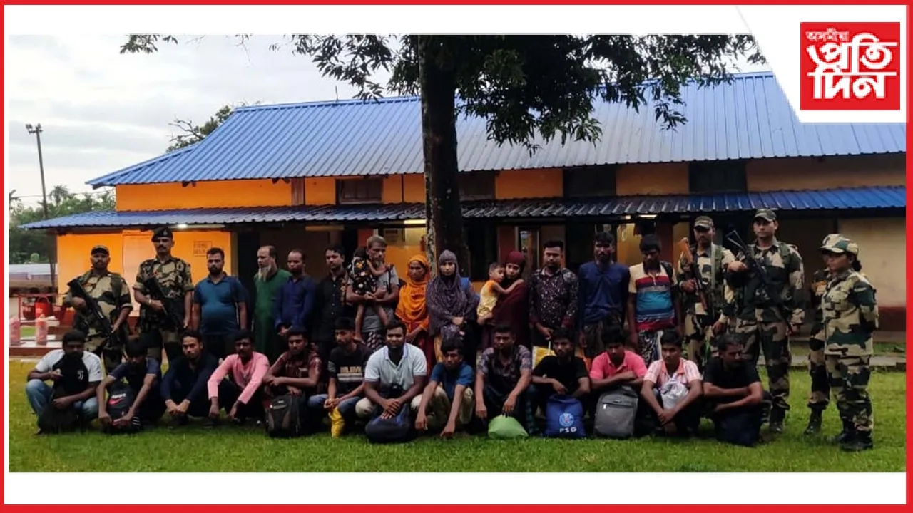 মেঘালয়ৰ ভাৰত-বাংলাদেশ সীমান্তত ২৬ অবৈধ বাংলাদেশী নাগৰিক আটক