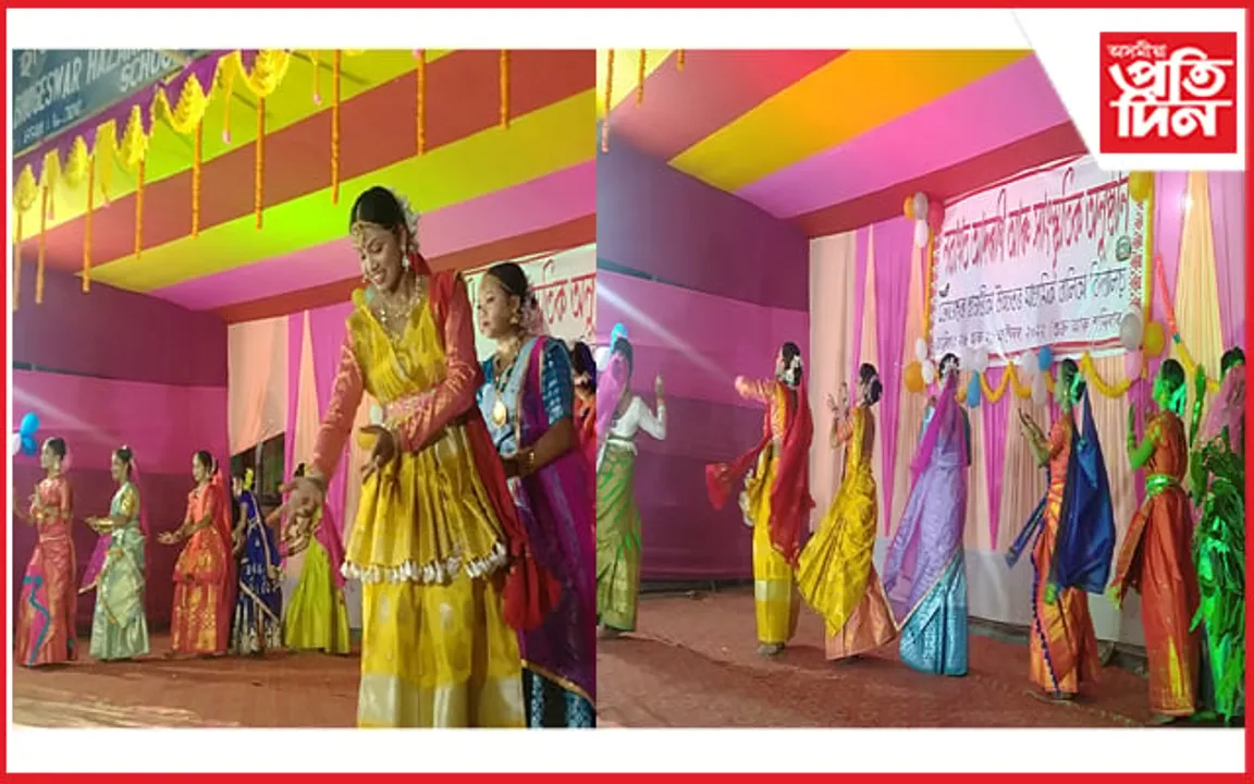 দ্বিতীয় বৃন্দাবনলৈ পৰিণত হ'ল ভোগেশ্বৰ হাজৰিকা উচ্চতৰ মাধ্যমিক বালিকা বিদ্যালয়ৰ চৌহদ...
