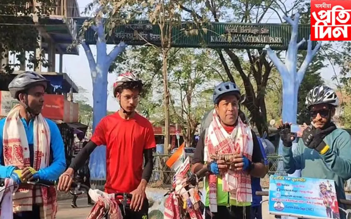 চিকিৎসক দিপম কুমাৰ বৰ্মনৰ নলবাৰীৰ পৰা খুমটাইলৈ চাইকেল ৰেলী