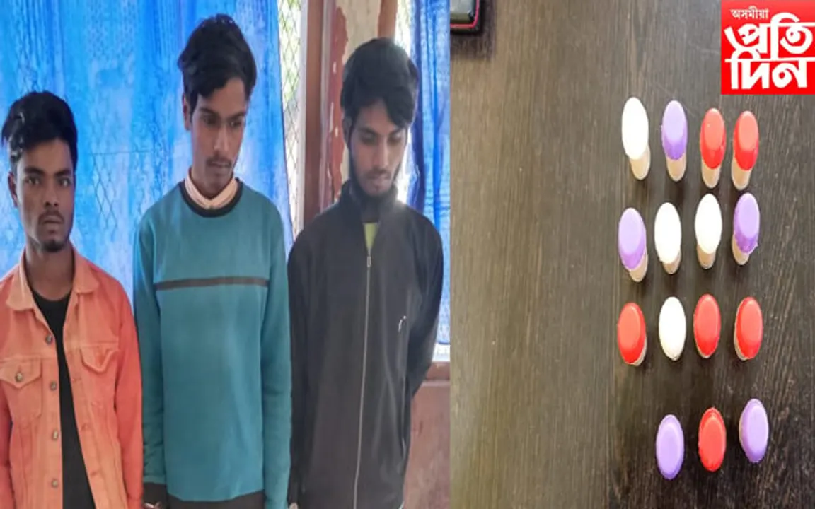 লামডিঙত ব্ৰাউন ছুগাৰসহ তিনিজন যুৱকক আটক