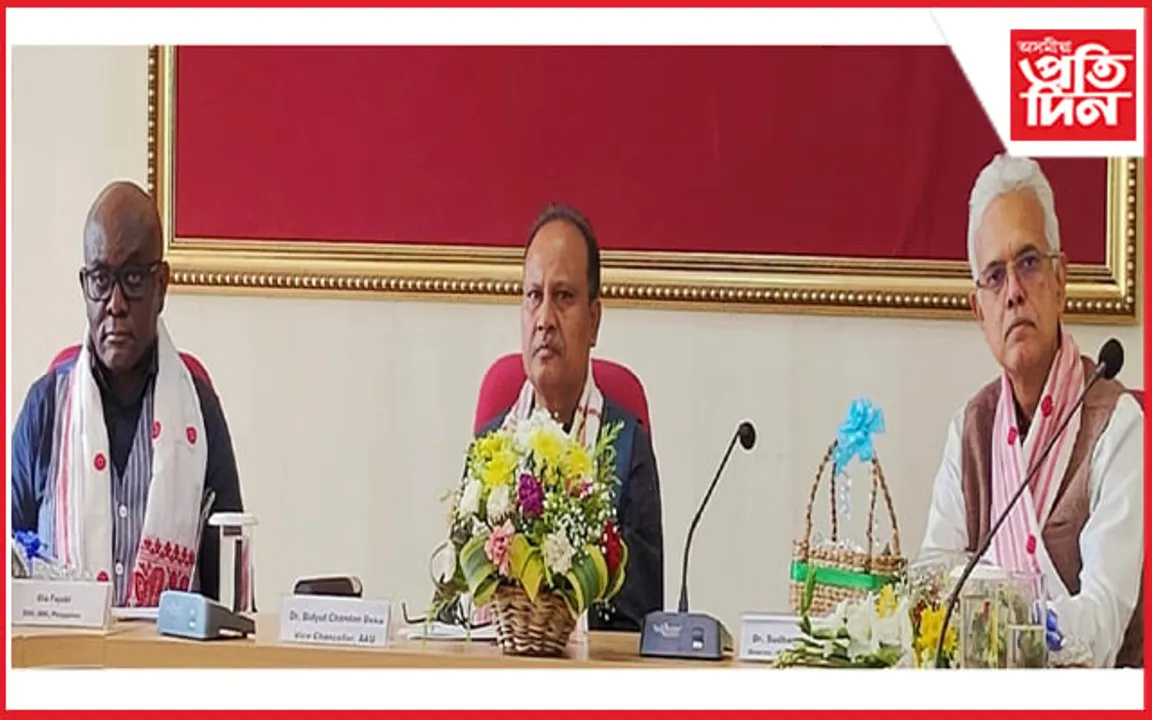 অসম কৃষি বিশ্ববিদ্যালয়ত ফিলিপাইনছৰ আন্তঃৰাষ্ট্ৰীয় ধান গৱেষণা প্ৰতিষ্ঠানৰ উপ সঞ্চালক প্ৰধান উলা ফাজবি...