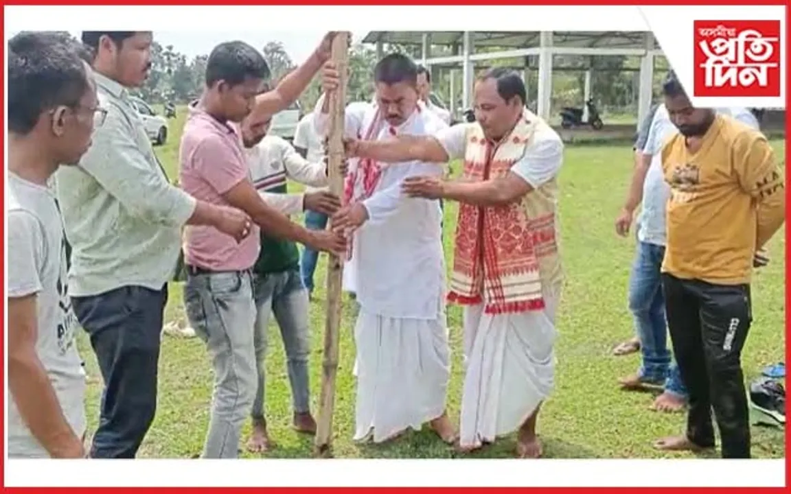 চৰাইদেউ মথুৰাপুৰ ব’হাগী উৎসৱৰ লাইখুঁটা স্থাপন ...