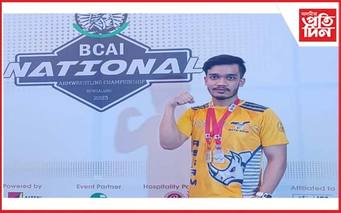 ৰাষ্ট্ৰীয় পাঞ্জা চেম্পিয়নশ্বিপত সোণৰ পদক দখল তেজপুৰৰ প্ৰশান্ত তামুলীৰ 